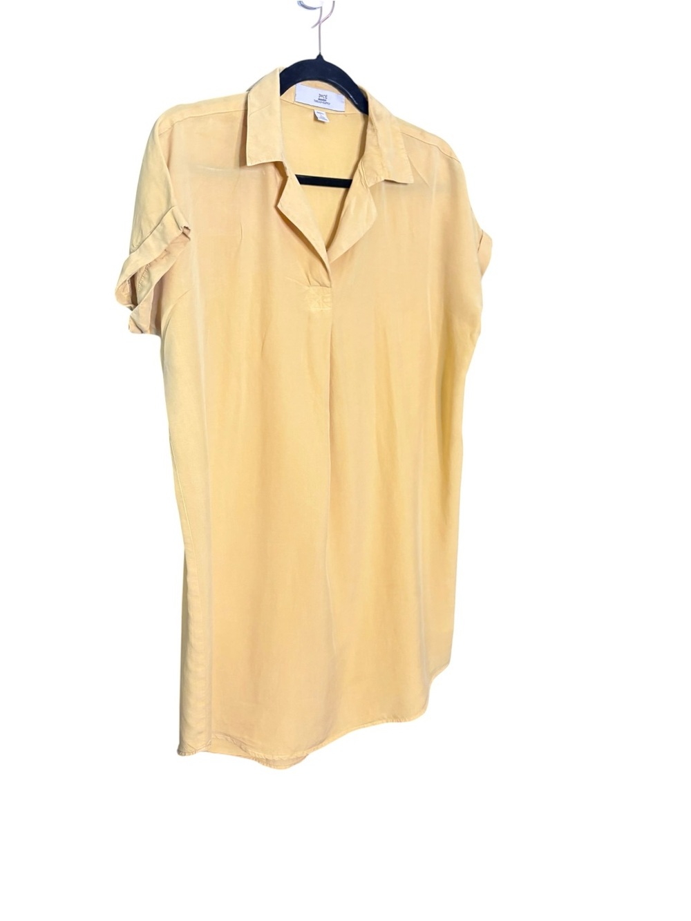 Thread&Supply Mustard Yellow Casual Collared Short-Sleeve Lightweight Dress sz S